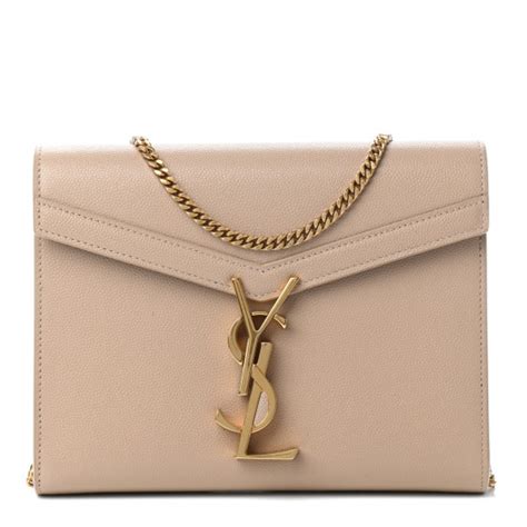 SAINT LAURENT Grain De Poudre Monogram Cassandra Clasp 